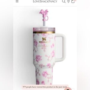 Stanley X LoveShack Fancy 40 oz in Ribbon Rosa